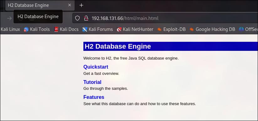 H2 Database home page